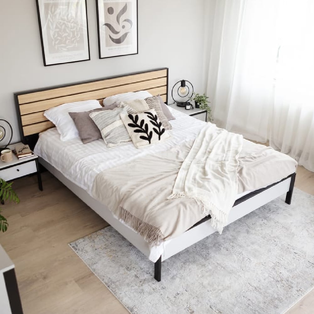 Read more about Guelph wooden super king size bed in grey