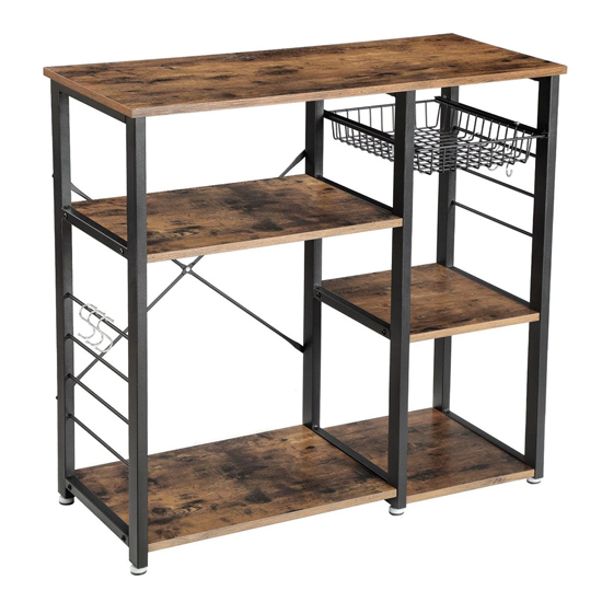 rustic shelving unit for kitchen