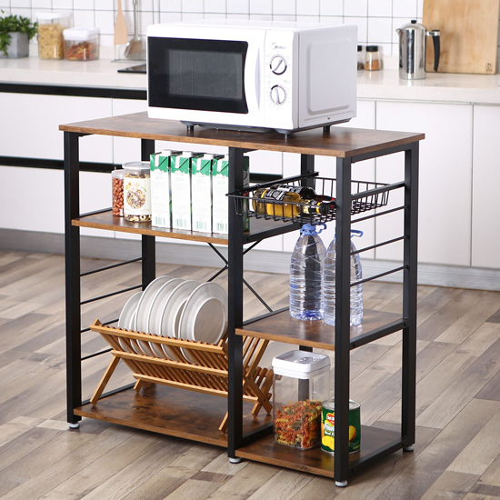 rustic shelving unit for kitchen