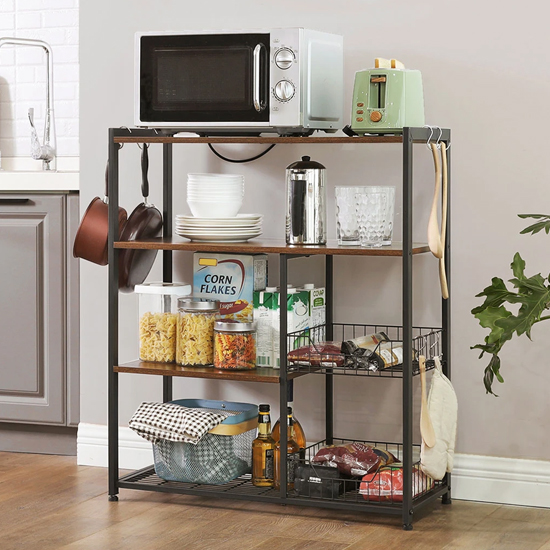 rustic shelving unit for kitchen