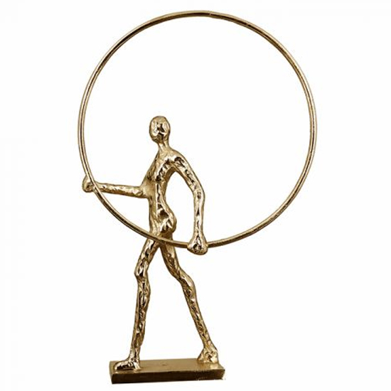 Read more about Gym aluminium sculpture in antique gold