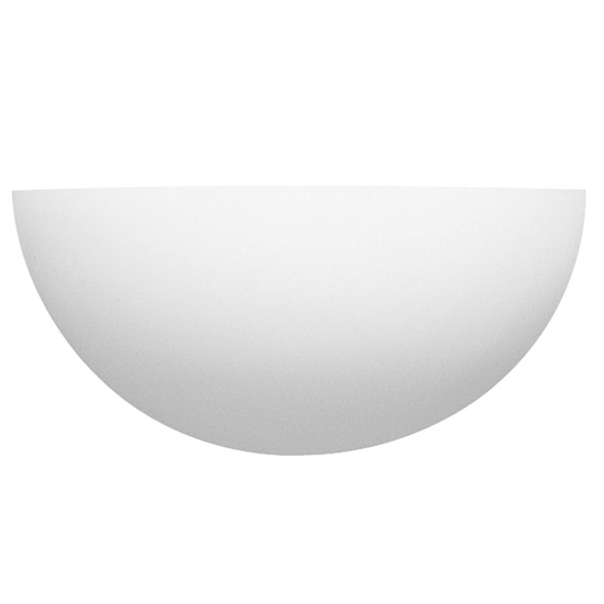 Read more about Gypsum half oval plaster wall light in white