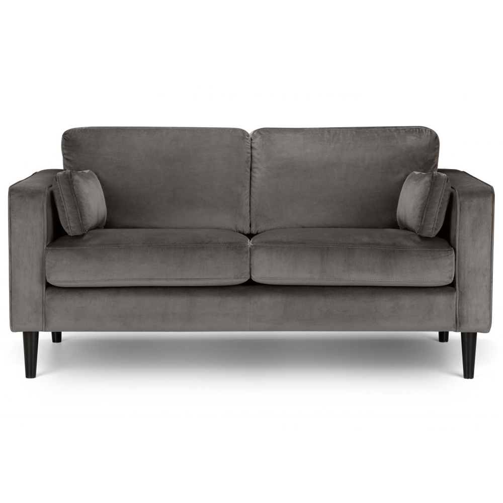 Hachi Velvet 2 Seater Sofa In Grey