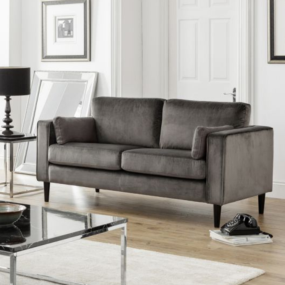 Read more about Hachi velvet 2 seater sofa in grey