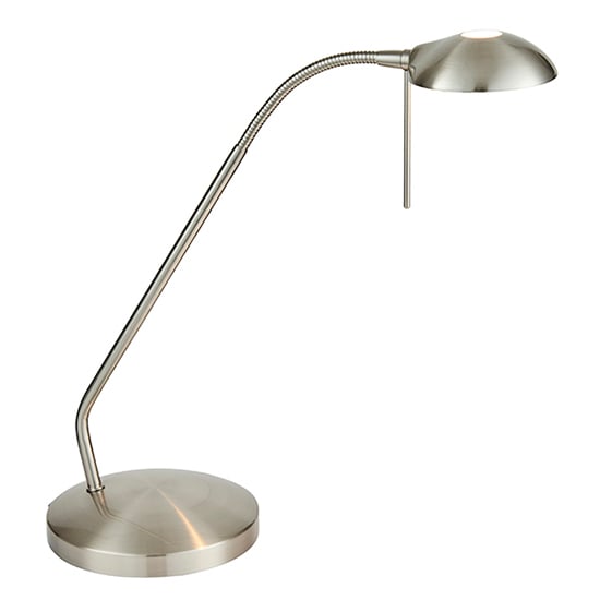 Photo of Hackney touch task table lamp in satin chrome