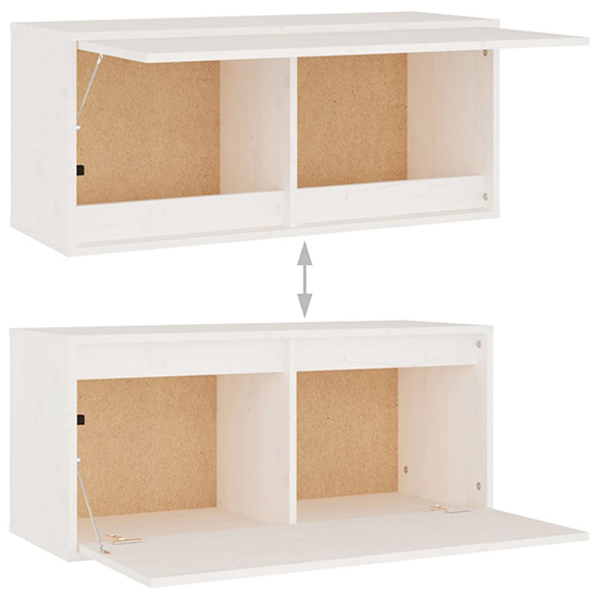 Hadria Solid Pinewood Entertainment Unit In White