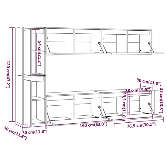 Hadria Solid Pinewood Entertainment Unit In White