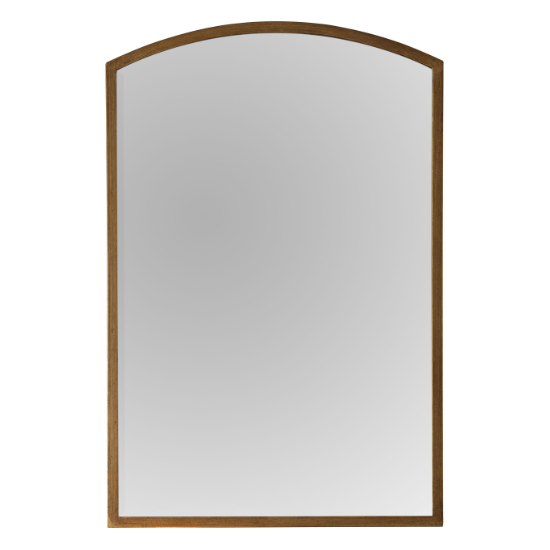 Haggen Small Arch Bedroom Mirror In Antique Gold Frame
