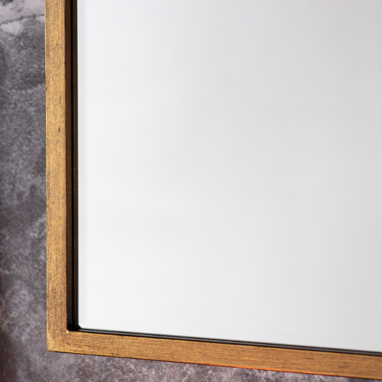 Haggen Small Arch Bedroom Mirror In Antique Gold Frame