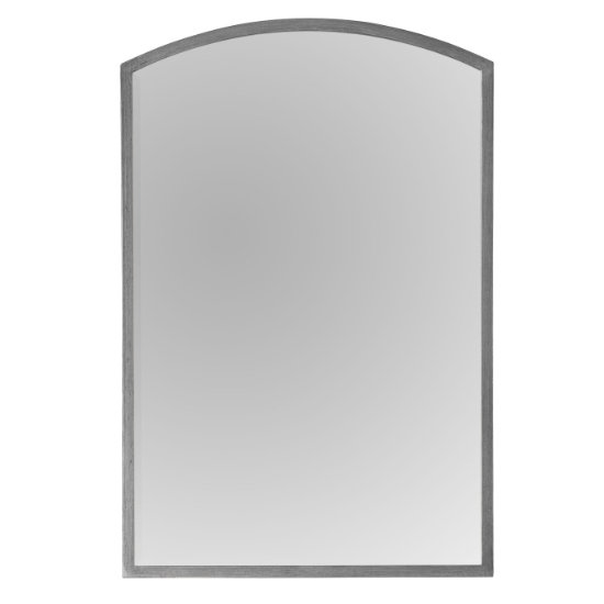 Haggen Small Arch Bedroom Mirror In Antique Silver Frame