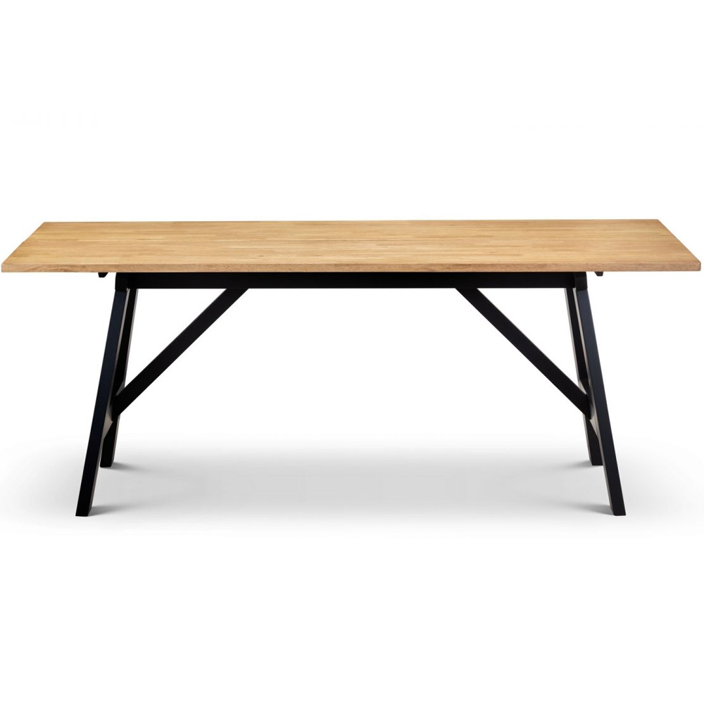 Haile Wooden Dining Table In Black And Oak