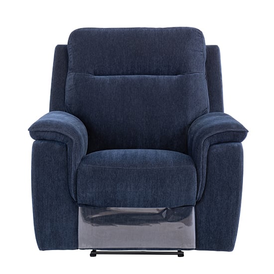 Hailey Fabric Electric Recliner Armchair In Blue