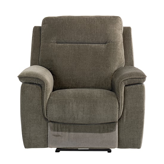 Hailey Fabric Electric Recliner Armchair In Moss Green