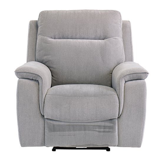 Product photograph of Hailey Fabric Electric Recliner Armchair In Silver Grey from Furniture in Fashion