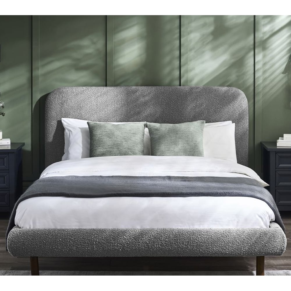 Read more about Hailey fabric king size bed in grey