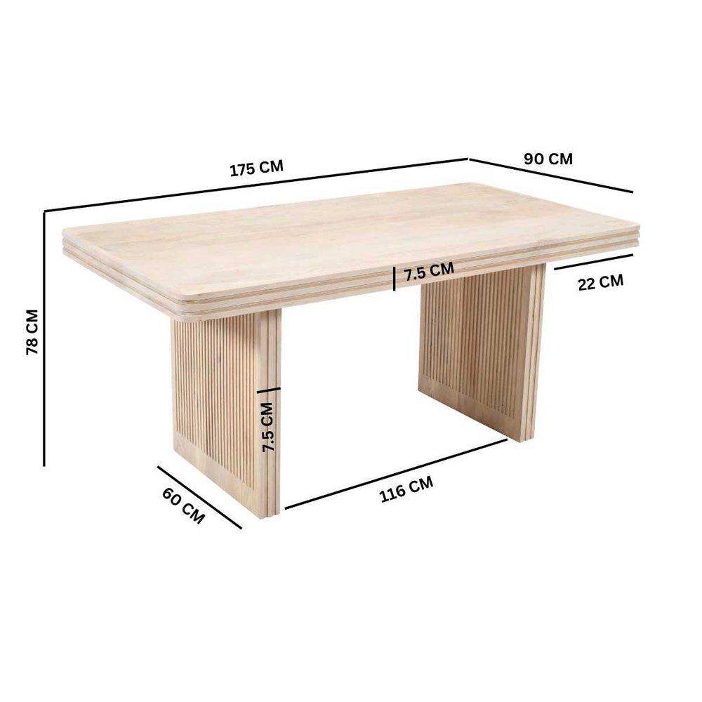 Hailey Wooden Dining Table In Natural Oak