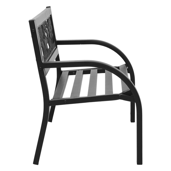 Haimi Steel Children Garden Seating Bench In Black