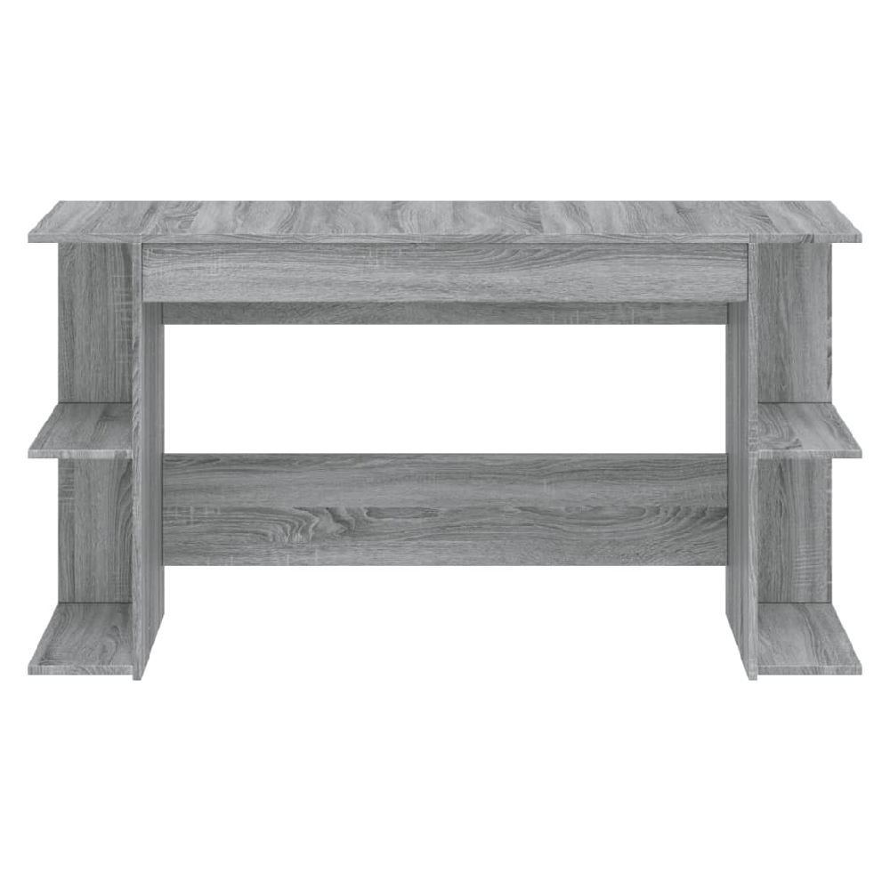 Haines Wooden Laptop Desk With 4 Shelves In Grey Sonoma
