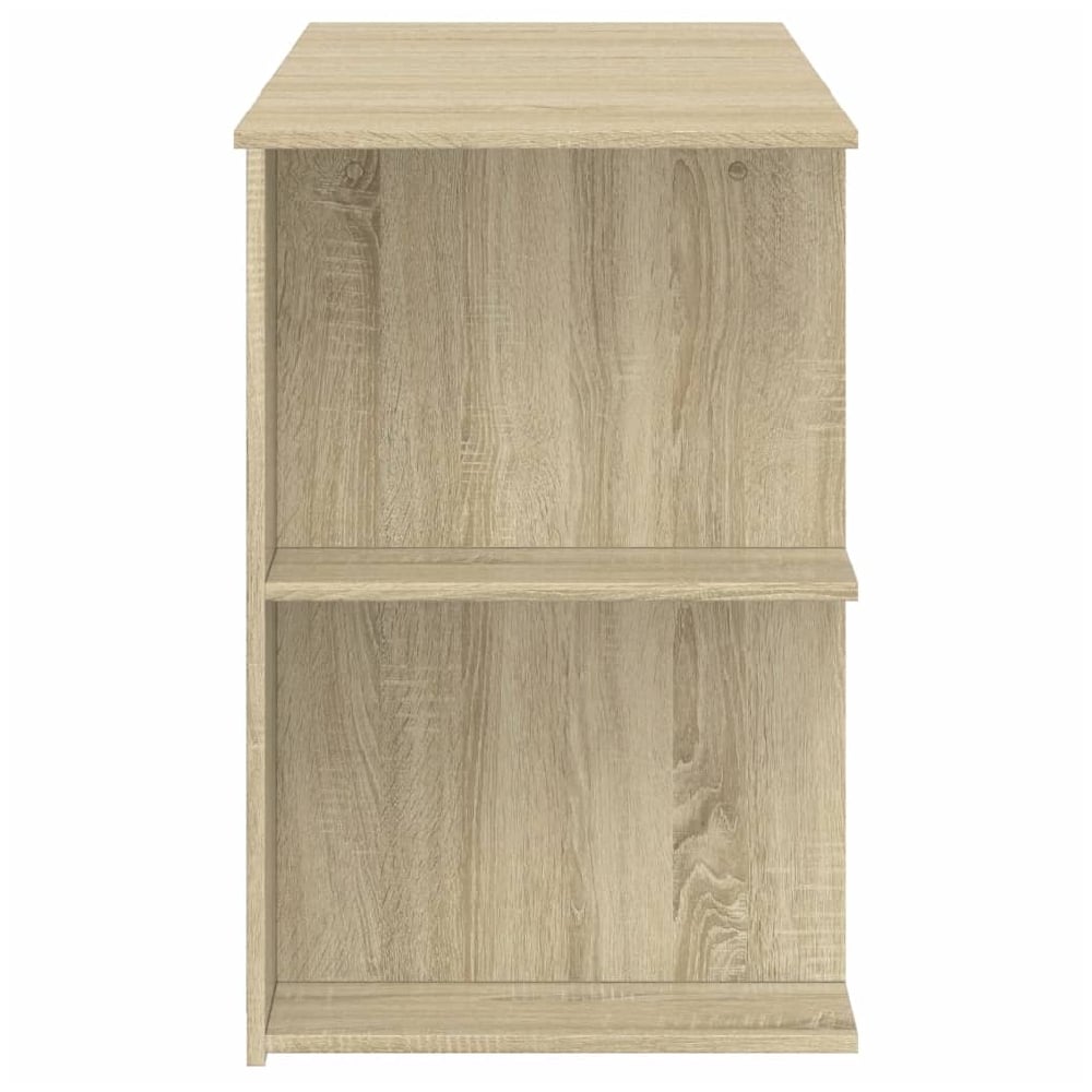 Haines Wooden Laptop Desk With 4 Shelves In Sonoma Oak
