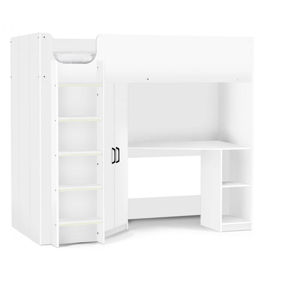 Haldis High Sleeper Bunk Bed In All White