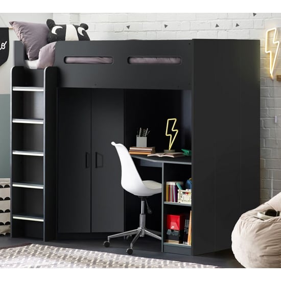 Read more about Haldis high sleeper bunk bed in anthracite