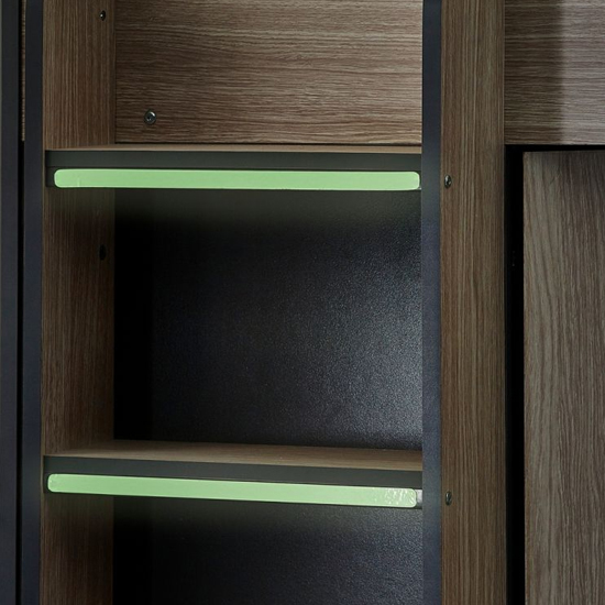 Haldis High Sleeper Bunk Bed In Woodgrain And Anthracite