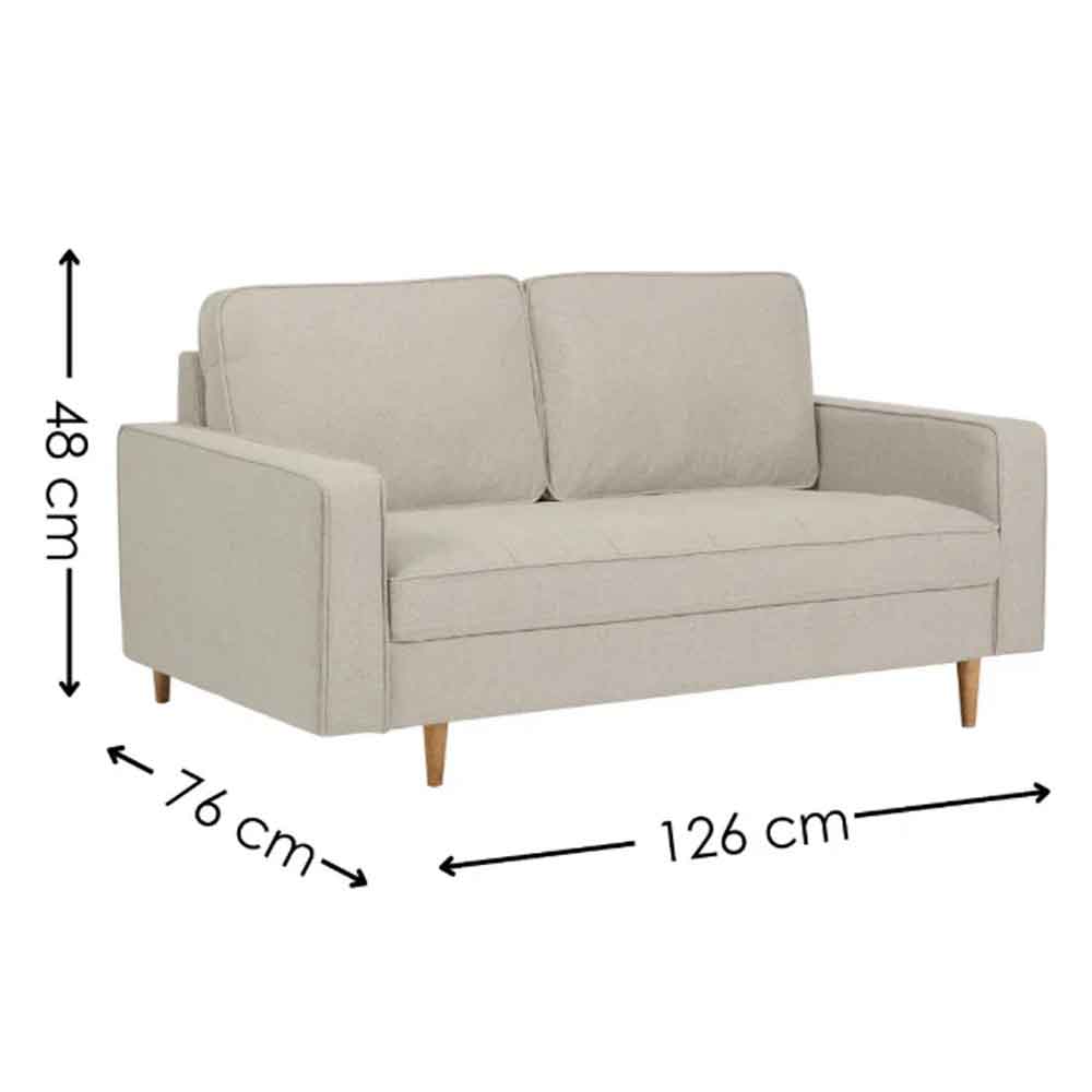 Haldrex Fabric 2 Seater Sofa in Beige