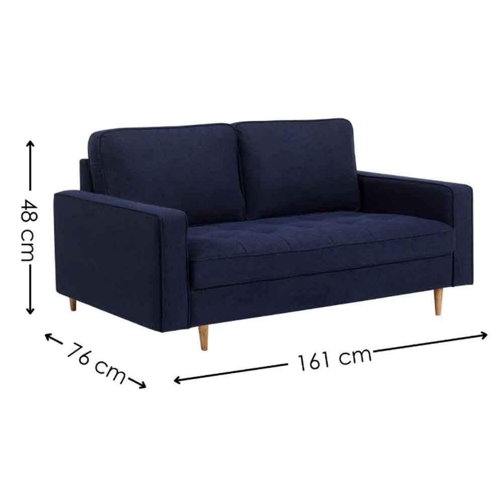 Haldrex Fabric 3 Seater Sofa in Deep Blue