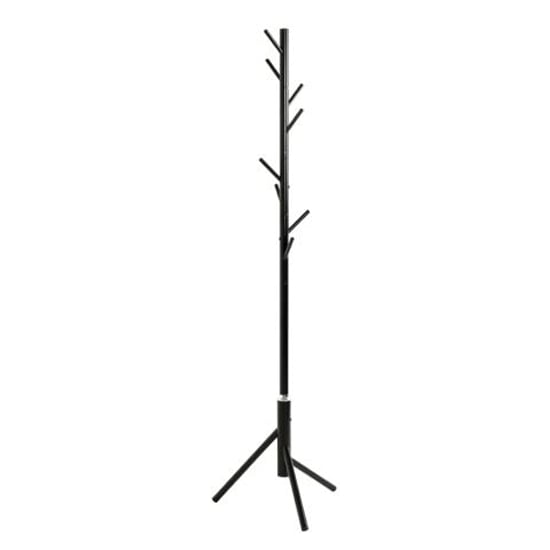 Product photograph of Halifax Metal Coat Stand With 8 Hooks In Black from Furniture in Fashion