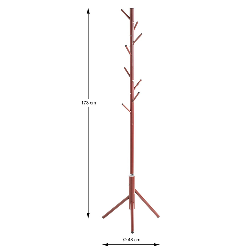 Halifax Metal Coat Stand In Red