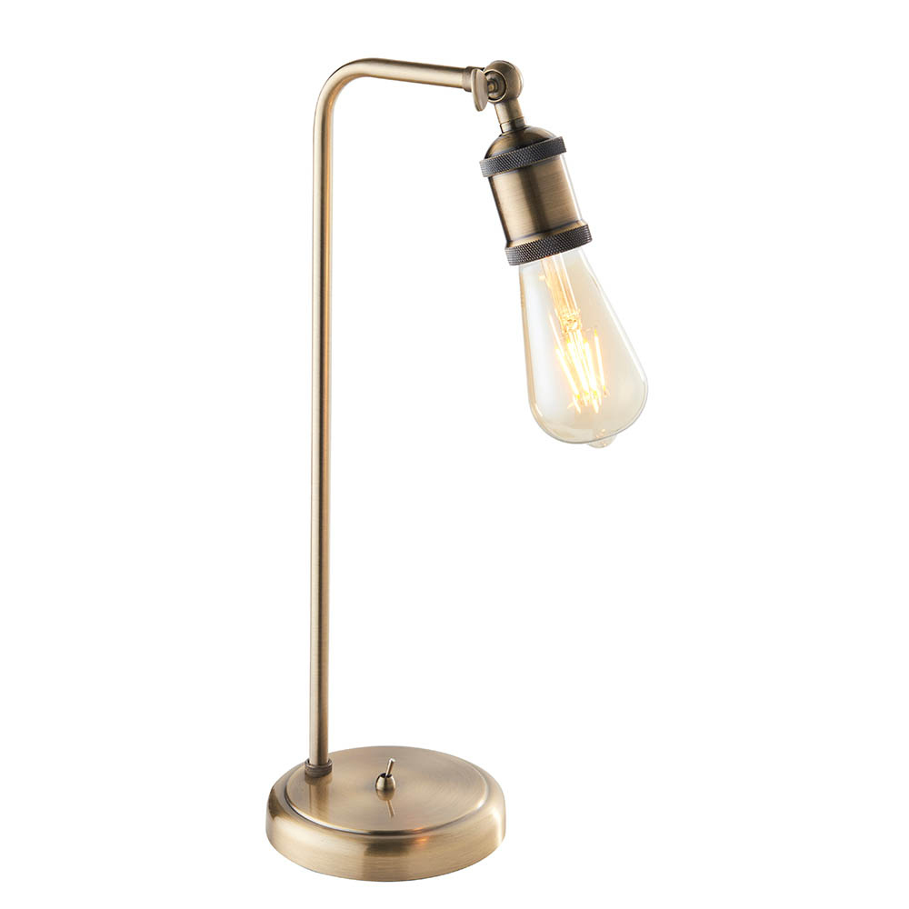Halifax Metal Floor Lamp In Aged Pewter And Aged Copper
