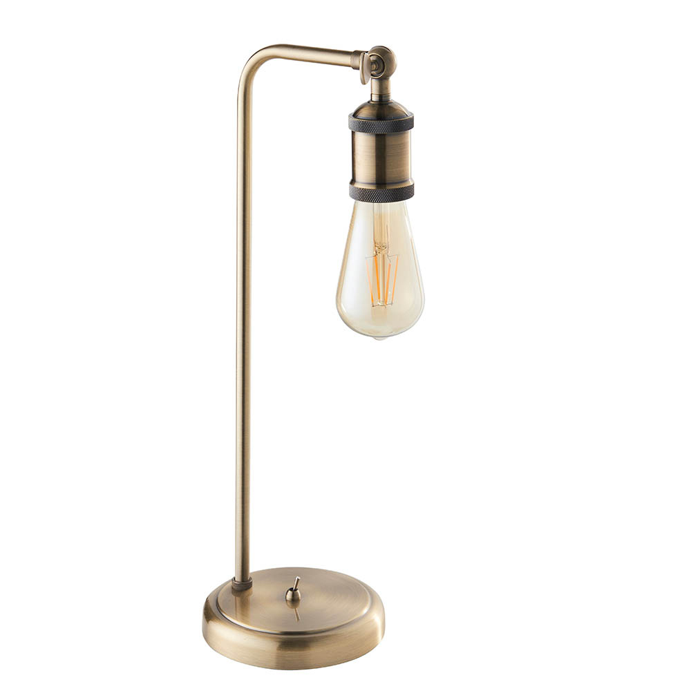Halifax Metal Floor Lamp In Aged Pewter And Aged Copper