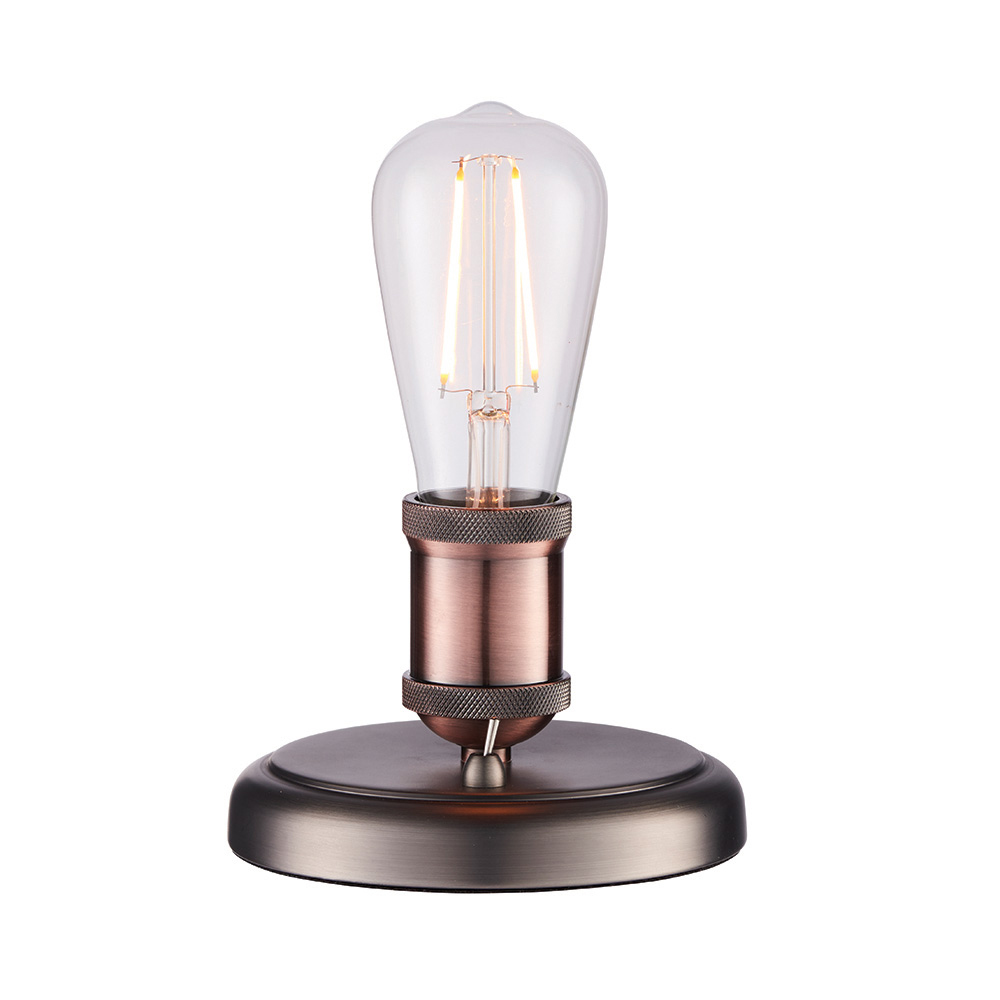 Halifax Metal Table Lamp In Aged Pewter And Aged Copper
