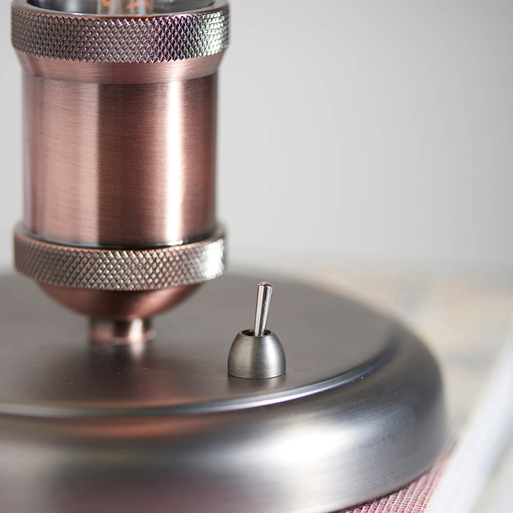 Halifax Metal Table Lamp In Aged Pewter And Aged Copper