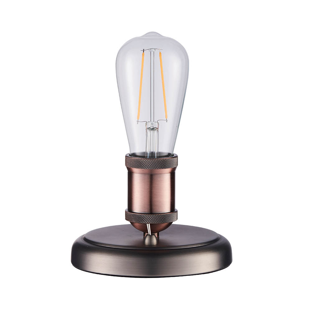 Halifax Metal Table Lamp In Aged Pewter And Aged Copper