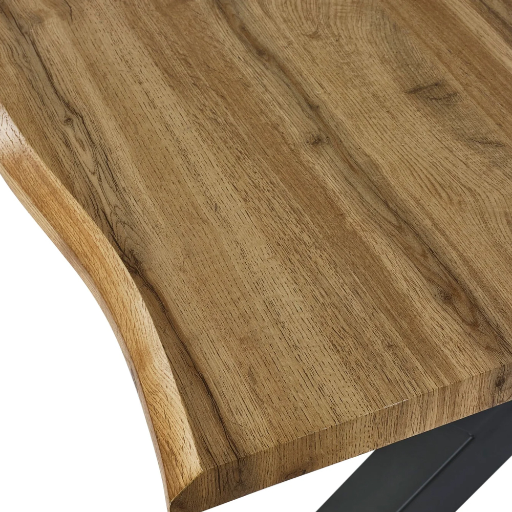 Halifax Oak Wooden Dining Table With 4 Erie Grey Chairs