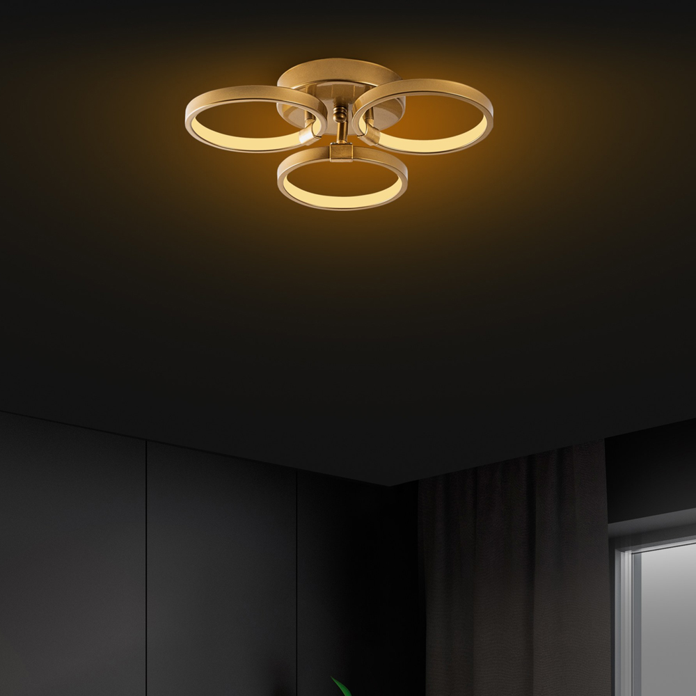 Halka Metal Ceiling Light in Gold