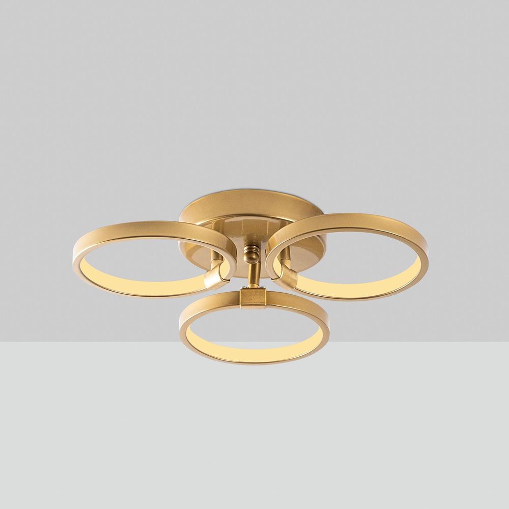Halka Metal Ceiling Light in Gold