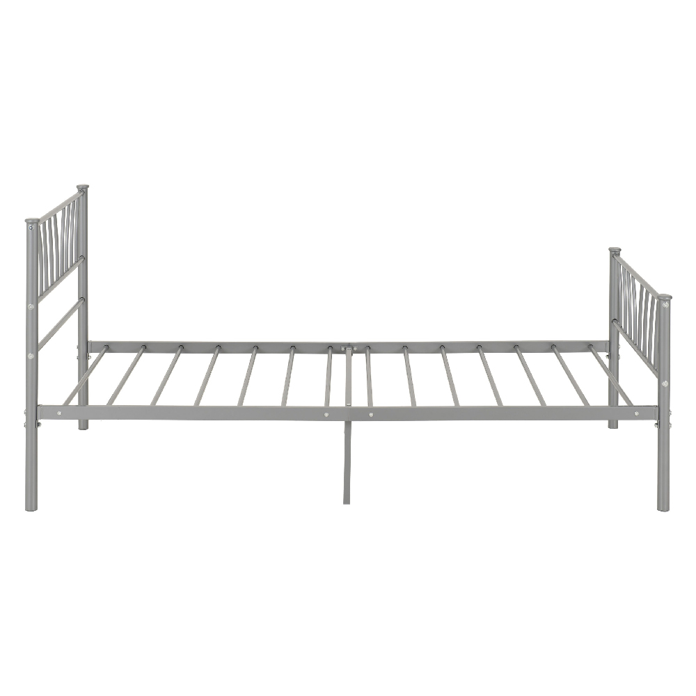Hallandale Metal Single Bed In Silver