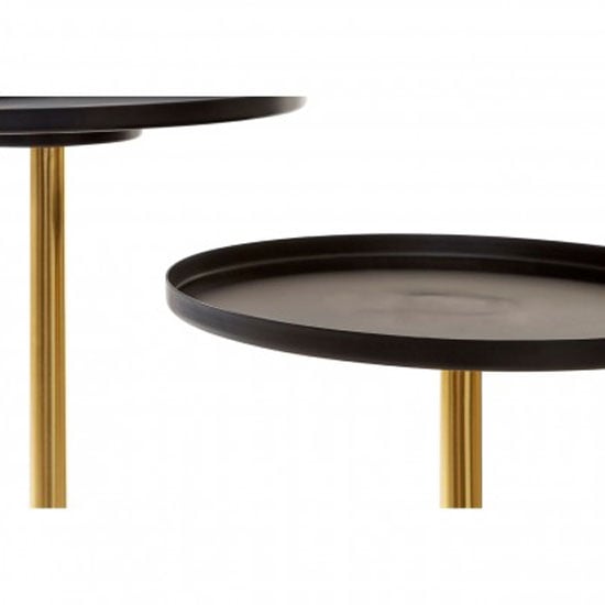 Hallo Iron Duplex Side Tables In Black And Gold