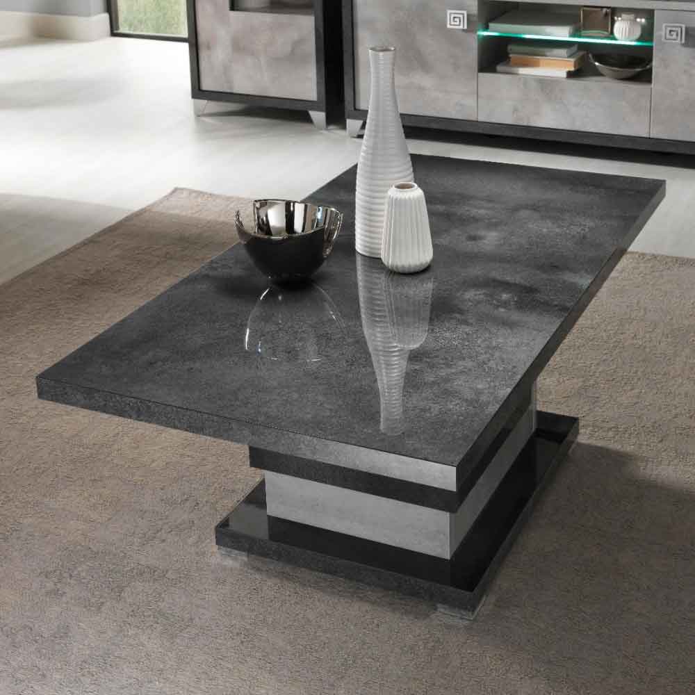 Heston Morden High Gloss Coffee Table in Grey