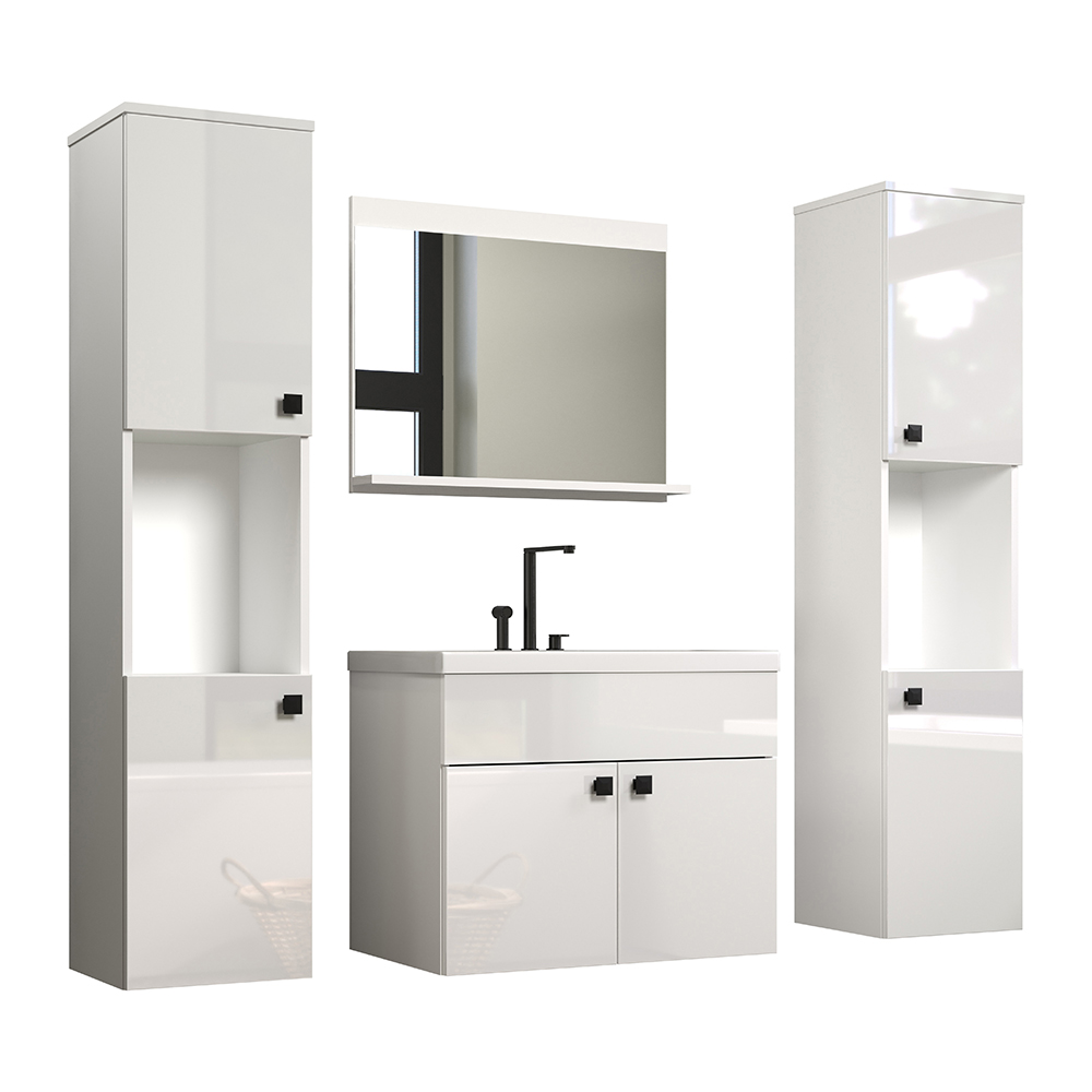 Halmira Wooden Bathroom Furniture Set in White
