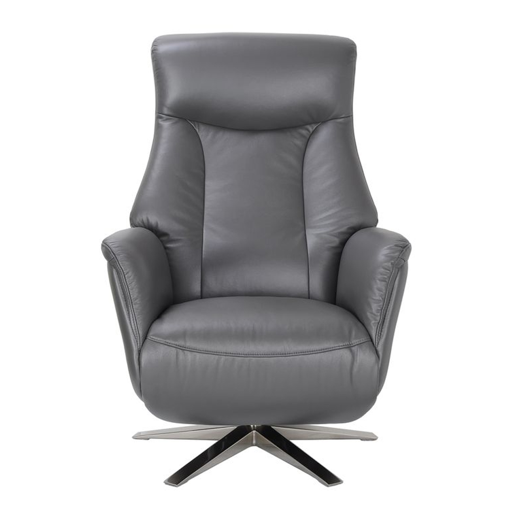 Halmora Leather Recliner Chair in Iron
