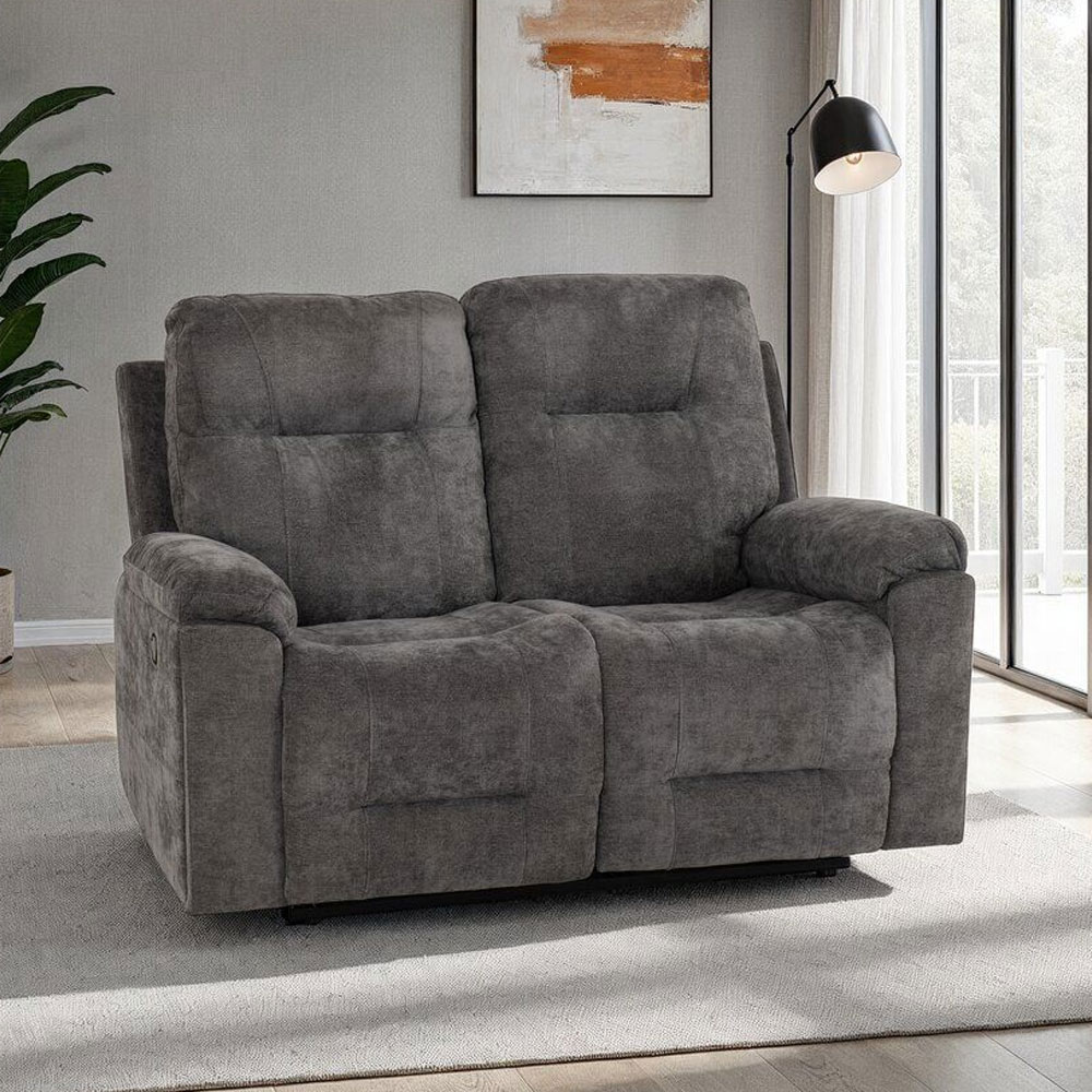 Halmstad Fabric Recliner 2 Seater Sofa in Grey