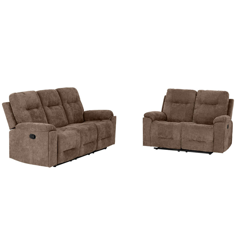 Halmstad Fabric Recliner 3+2 Seater Sofa Set in Antelope Brown