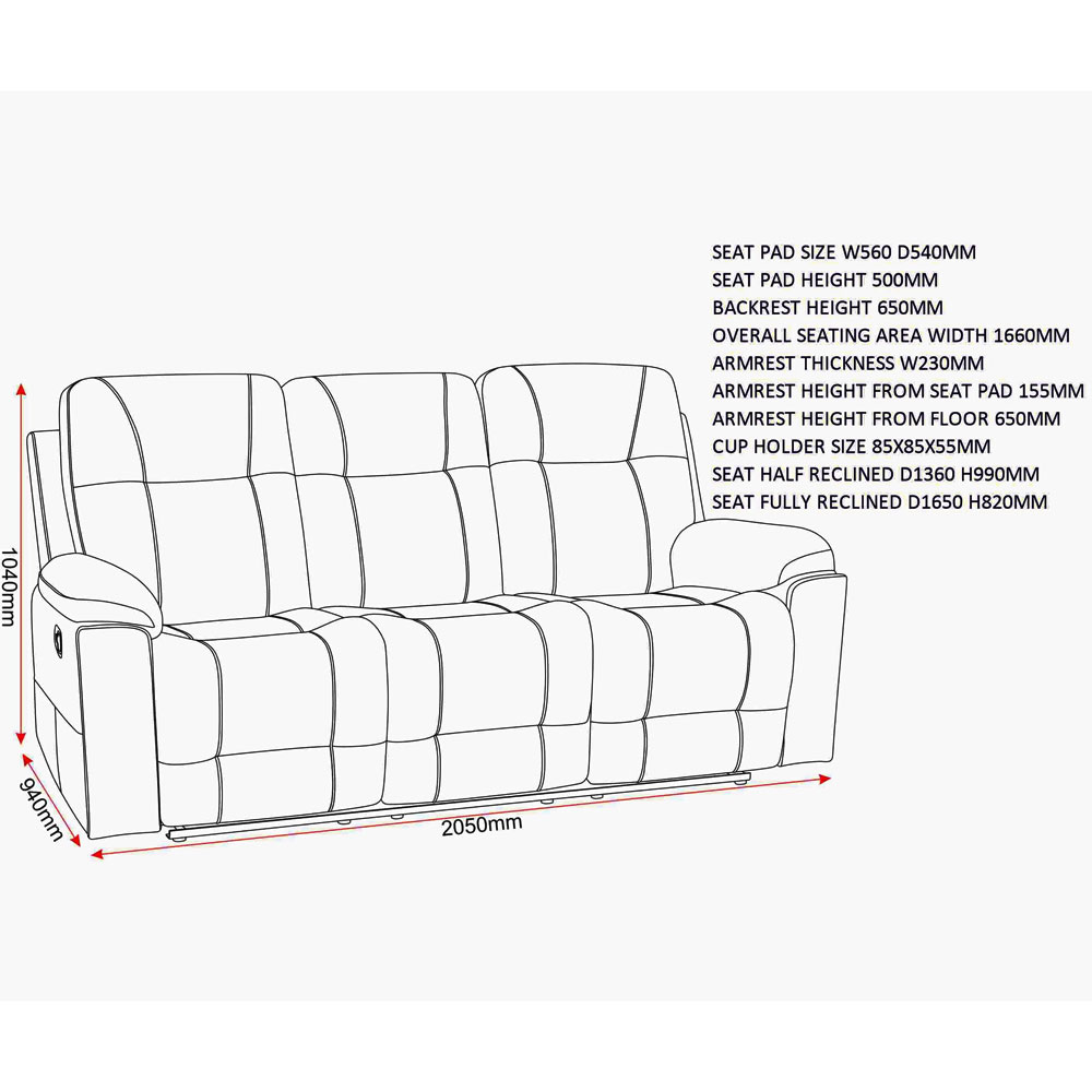 Halmstad Fabric Recliner Sofa Suite in Antelope Brown
