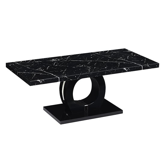 Halo High Gloss Coffee Table In Black And Milano Marble Effect_2