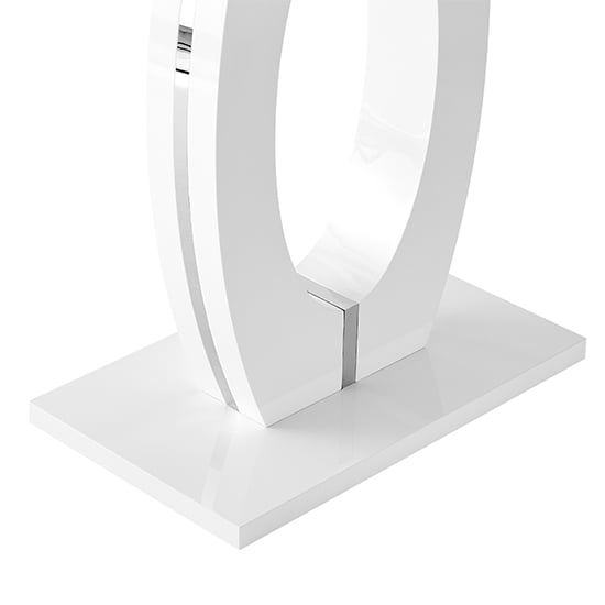Halo High Gloss Bar Table In Magnesia Marble Effect