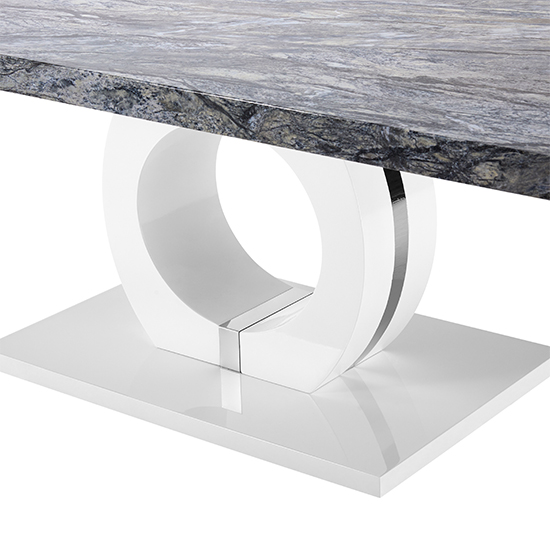 Halo High Gloss Coffee Table In Melange Marble Effect