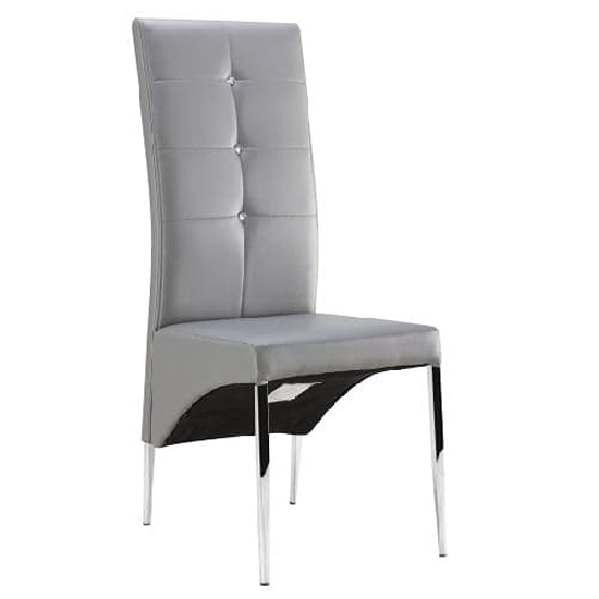 Halo Melange Marble Effect Dining Table 6 Vesta Grey Chairs
